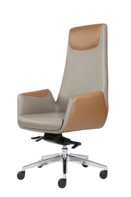 24kg Office Leather Revolving Chair High Back TUV Approved