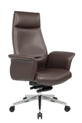 High Back Leather Ergonomic Office Chair , 1220mm TUV PU Leather Swivel Chair