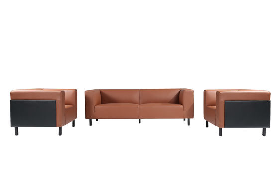 Tufted Leather Modular Office Reception Sofa Free Combination