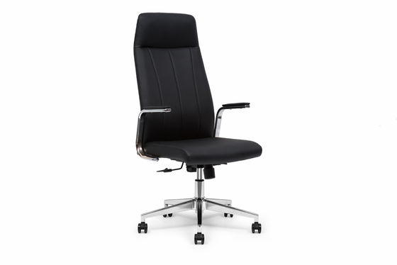 Black PU Leather Revolving Chair Executive Manager Office Chair
