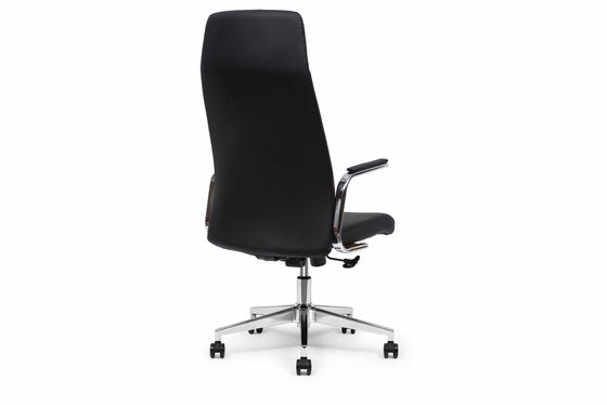 Black PU Leather Revolving Chair Executive Manager Office Chair
