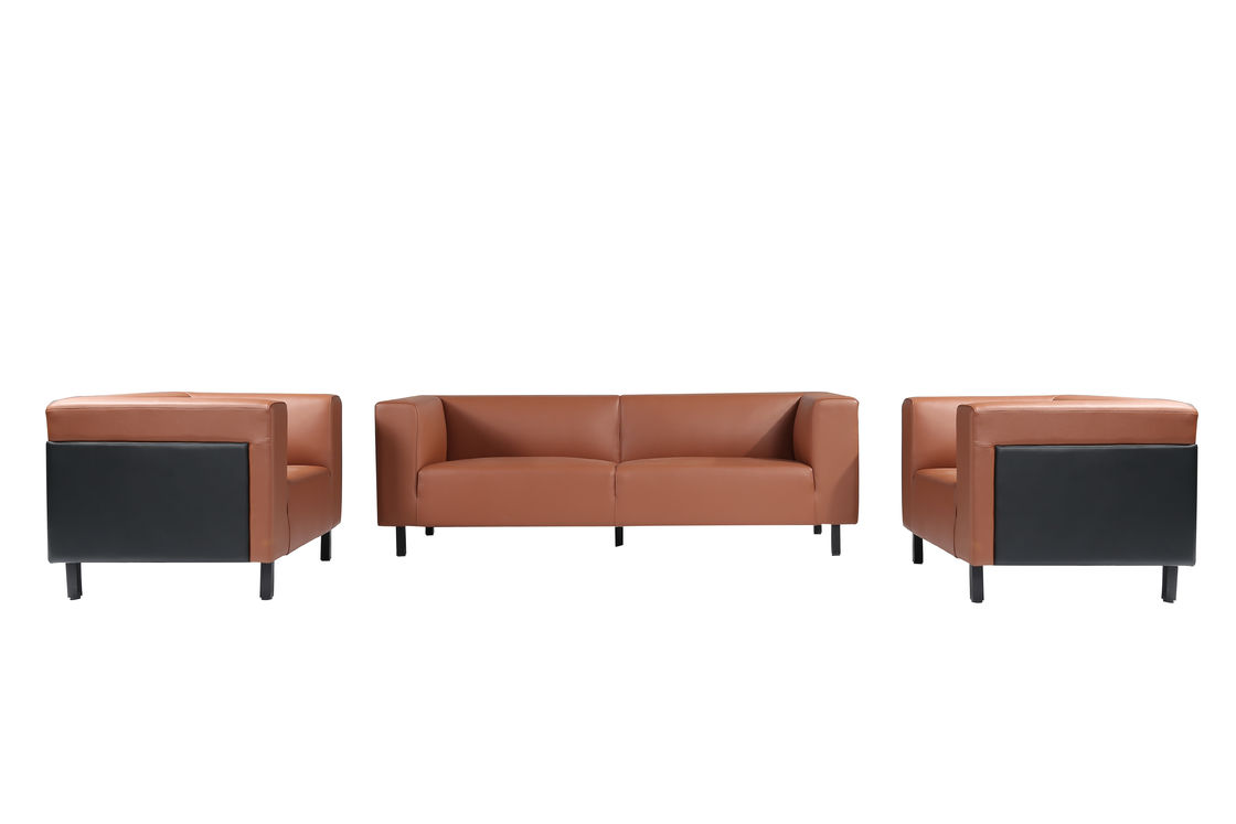 Tufted Leather Modular Office Reception Sofa Free Combination